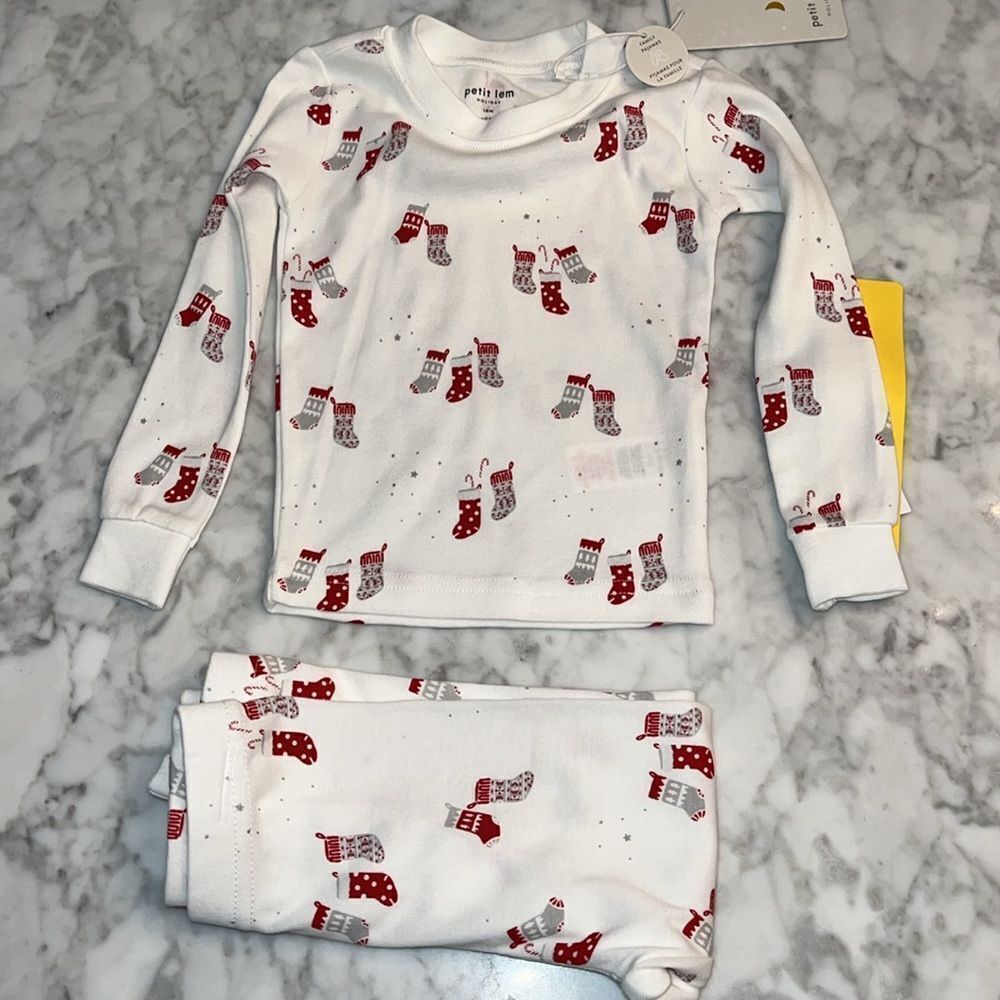 NWT PETIT LEM STOCKINGS PRINT 18M